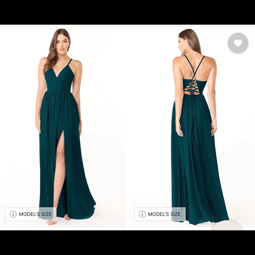 Azazie bridesmaids dress Aaida in Pine